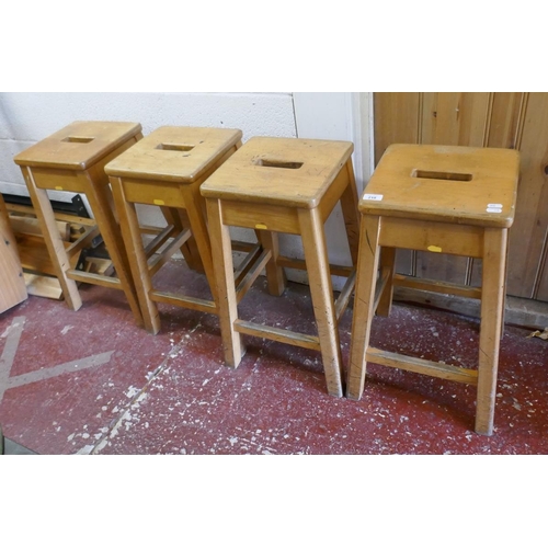 210 - Set of 4 science lab stools