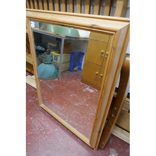 212 - 2 pine framed mirrors