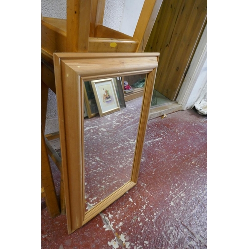 212 - 2 pine framed mirrors