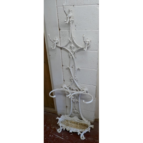 213 - Coalbrookdale style cast iron hall/stick stand