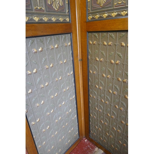 214 - 4 fold Art Deco room divider screen