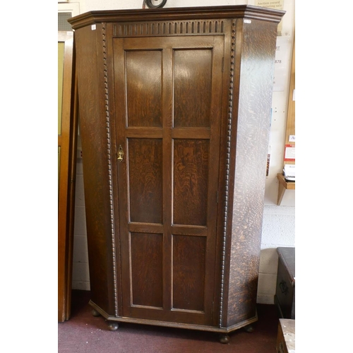 215 - Oak wardrobe - Approx size W: 113cm D: 46cm H: 183cm