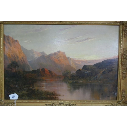 230 - Pair of oils on canvas - Scottish Loch scenes signed Phil Hips - Approx image size: 59cm x 39cm