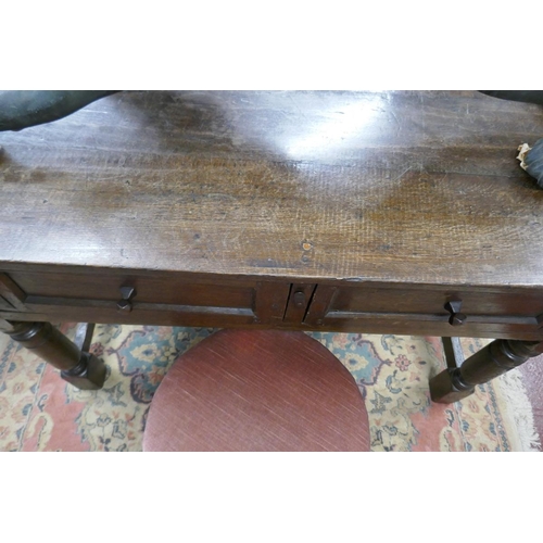 241 - Early oak rent table - Approx size W: 136cm D: 65cm H: 80cm