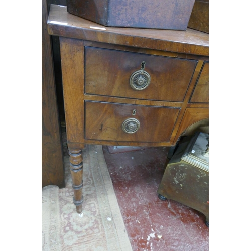 255 - 19thC mahogany bow fronted sideboard - Approx size W: 145cm D: 61cm H: 90cm