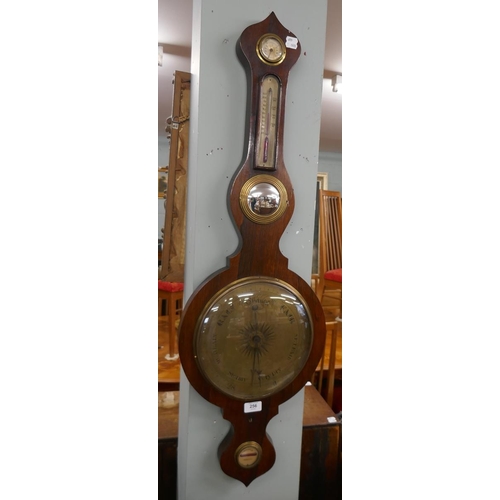 256 - 19thC rosewood barometer