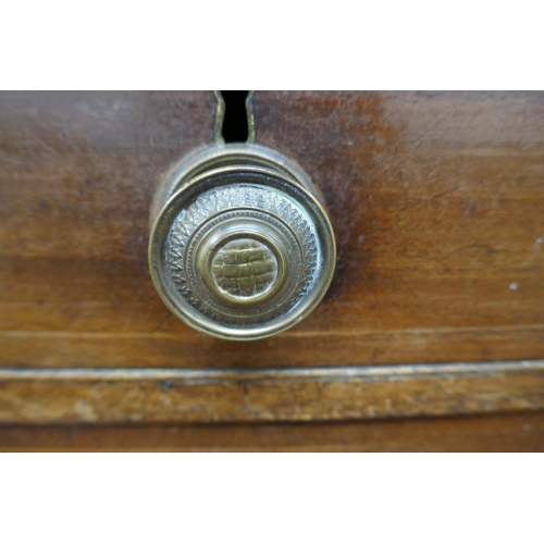 270 - 19thC bow fronted chest of 2 over 3 drawers - Approx size W: 106cm D: 59cm H: 101cm