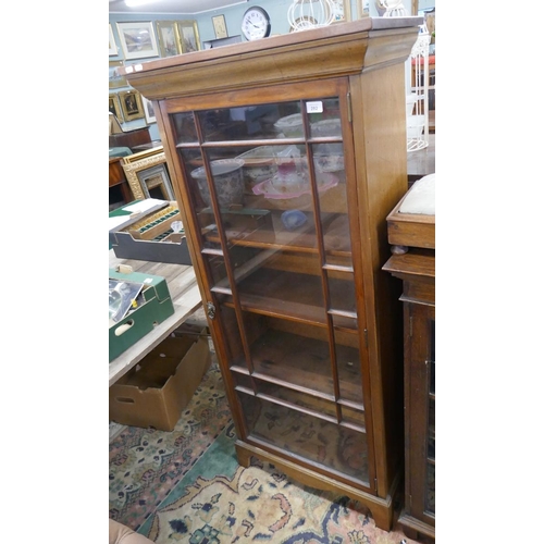 282 - Walnut glazed bookcase - Approx size W: 68cm D: 33cm H: 46cm