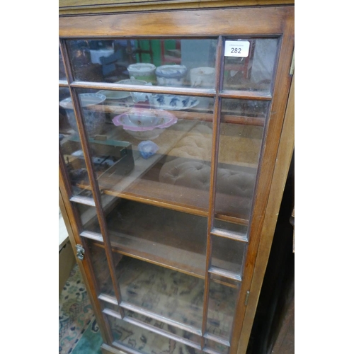 282 - Walnut glazed bookcase - Approx size W: 68cm D: 33cm H: 46cm