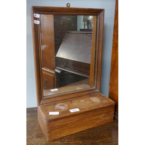 293 - Antique pine vanity mirror