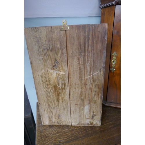 293 - Antique pine vanity mirror