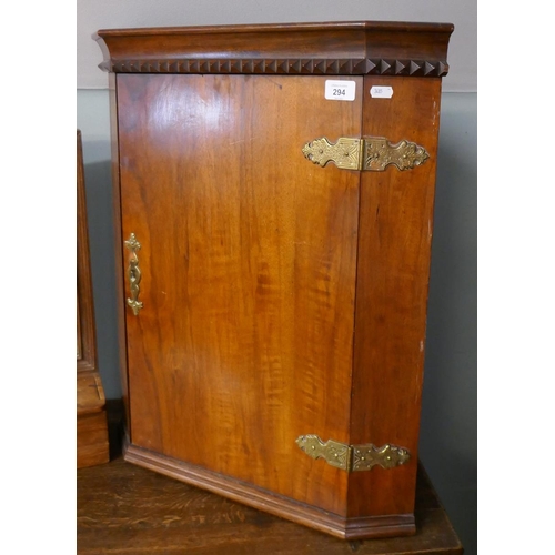 294 - Mahogany corner cupboard