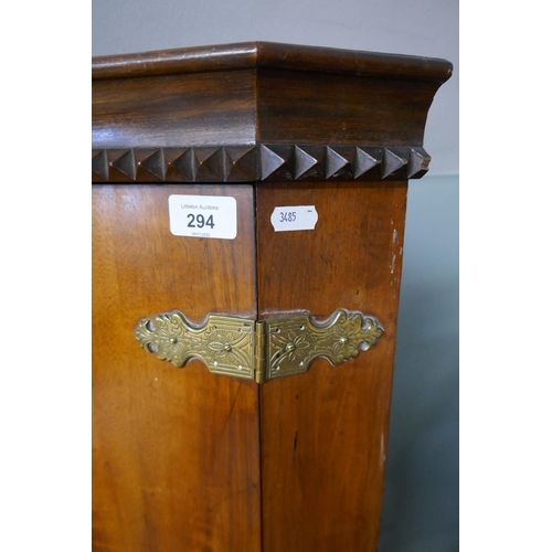 294 - Mahogany corner cupboard