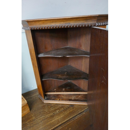 294 - Mahogany corner cupboard