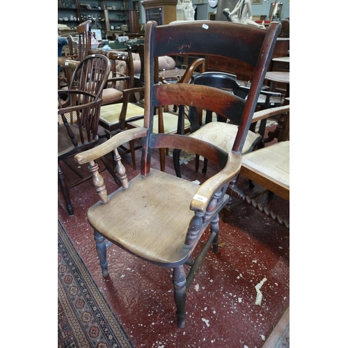 344 - Antique kitchen armchair 