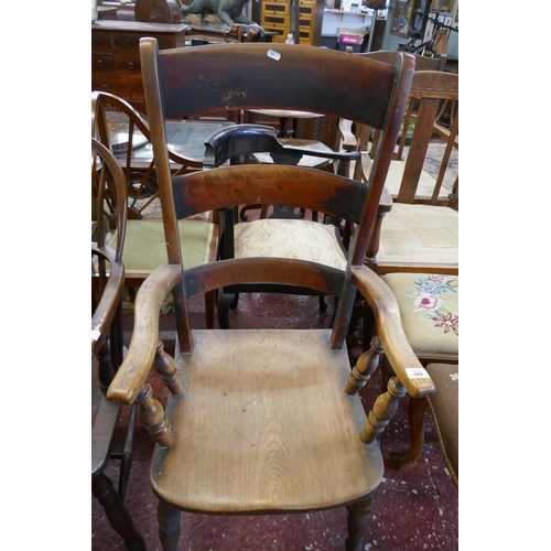 344 - Antique kitchen armchair 