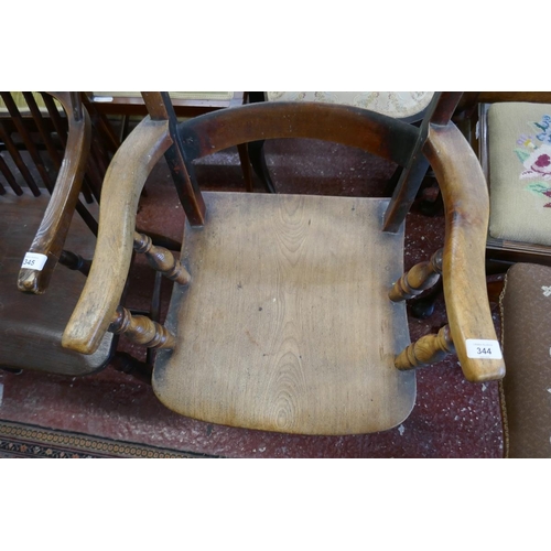 344 - Antique kitchen armchair 