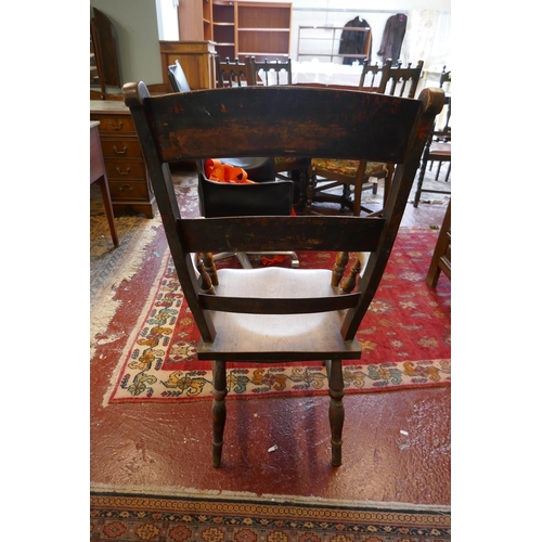 344 - Antique kitchen armchair 