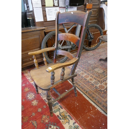 344 - Antique kitchen armchair 