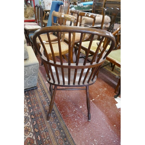 345 - Antique stick back elbow chair