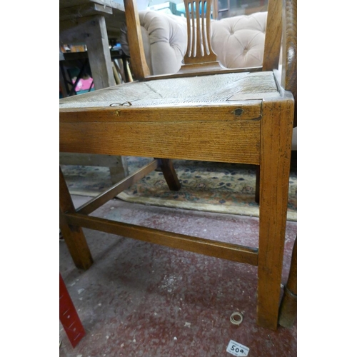 349 - Antique elm elbow chair