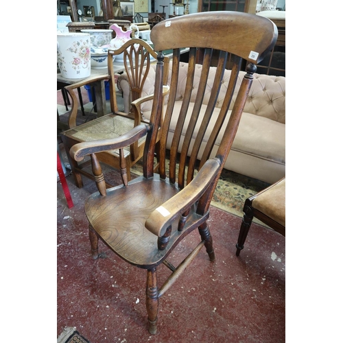 350 - Antique slat back kitchen chair