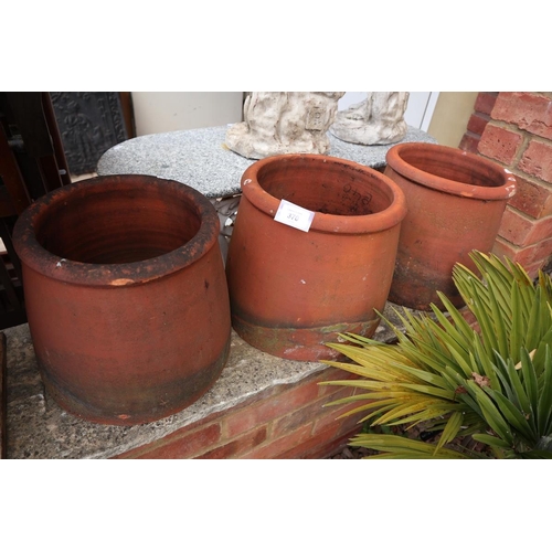 370 - 3 terracotta chimney pots 