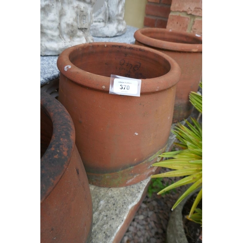 370 - 3 terracotta chimney pots 