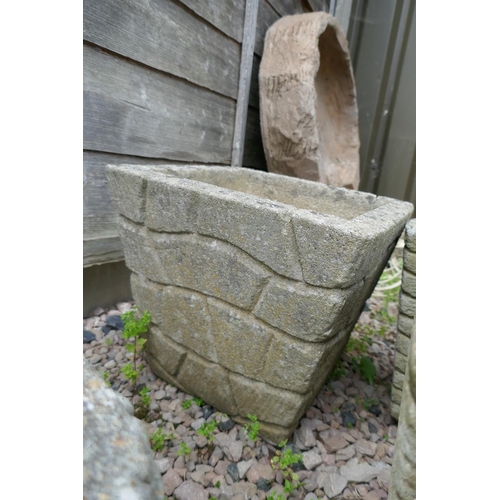 379 - 3 stone planters to include pair 