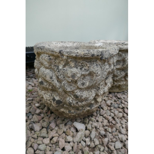 388 - Set of 3 stone planters 