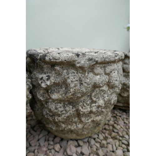 388 - Set of 3 stone planters 