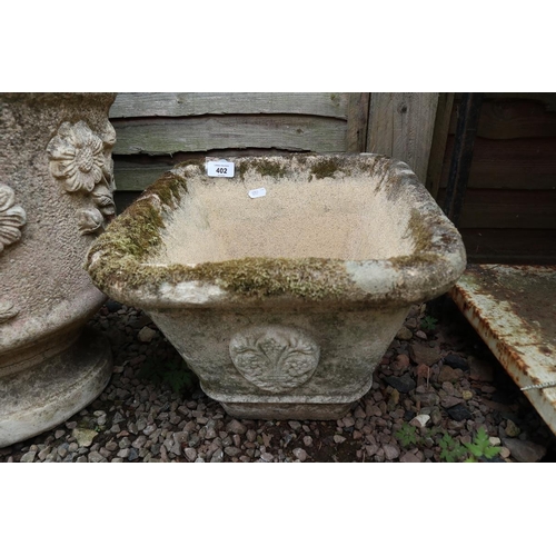 402 - Square stone planter