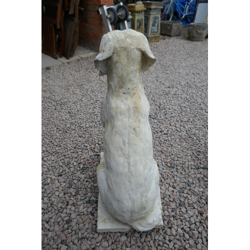 413 - Large stone dog - Approx height: 80cm