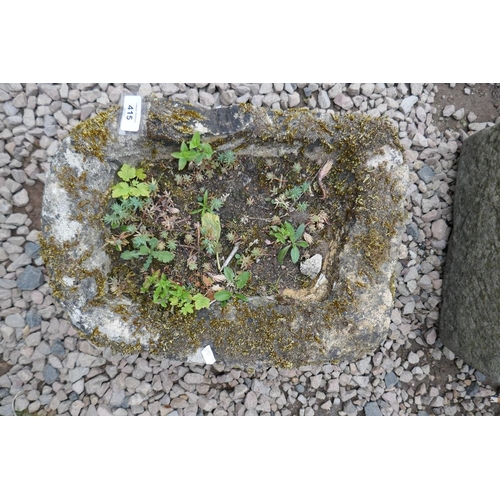 415 - Small antique stone trough