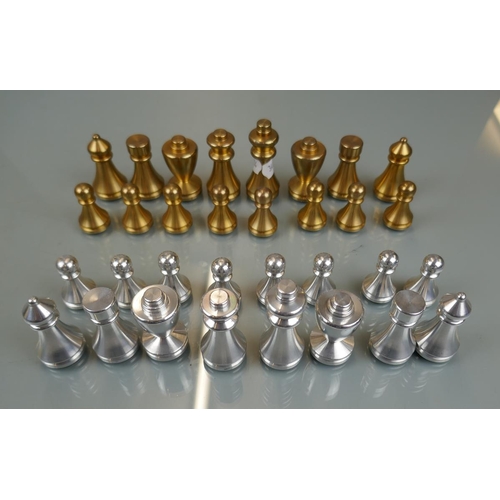 46 - Good quality metal chess set