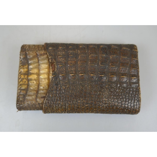 53 - Crocodile skin cigar pouch