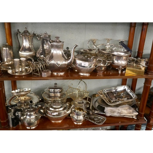 87 - Large collection of silver plated items