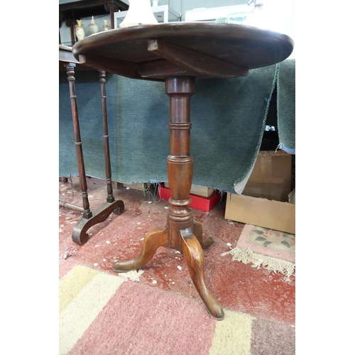 117 - Antique mahogany tilt top tripod table