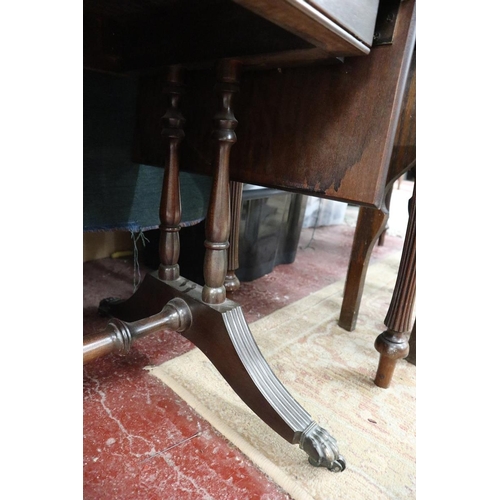 126 - Mahogany drop end side table