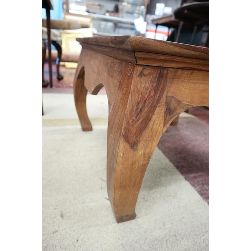 145 - Shesham wood coffee table - Approx size: L: 60cm W: 60cm H: 40cm