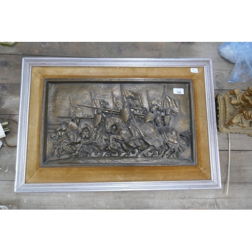 148 - Bronzed relief plaque