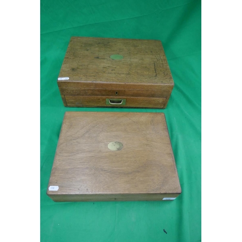 150 - Campaign box stamped 1928 together with another