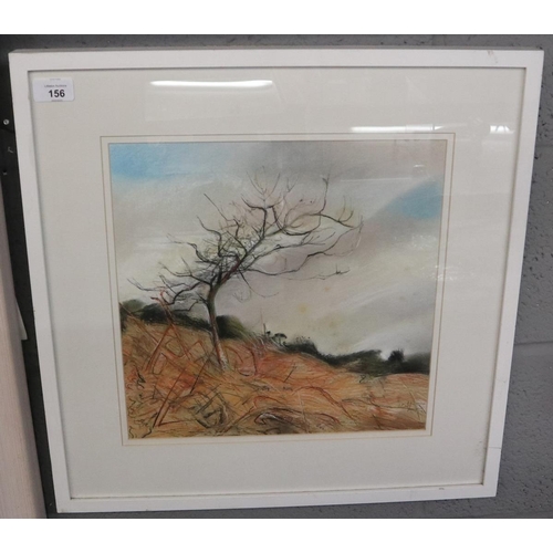 156 - John Middlemass - Pastel - Cornish landscape - Approx image size: 33cm x 33cm