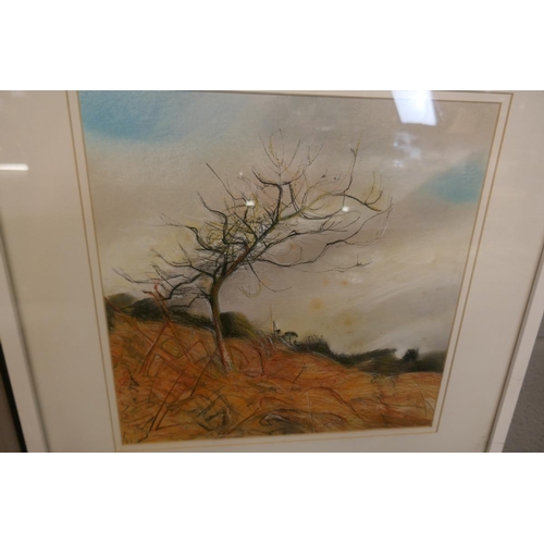 156 - John Middlemass - Pastel - Cornish landscape - Approx image size: 33cm x 33cm