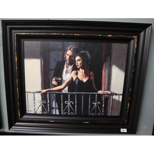 170 - Fabian Perez Artist proof 1/10 - Fabian and Lucy at the Balcony - Approx image size: 59cm x 45cm