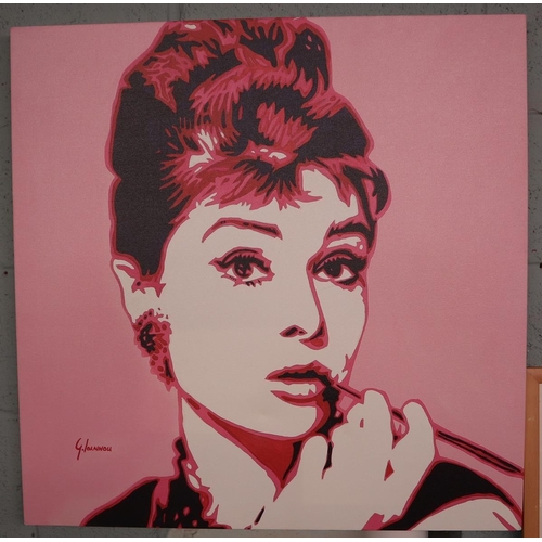 175 - Audrey Hepburn by G Loannou Ltd edition 20/350 - Approx image size: 76cm x 76cm