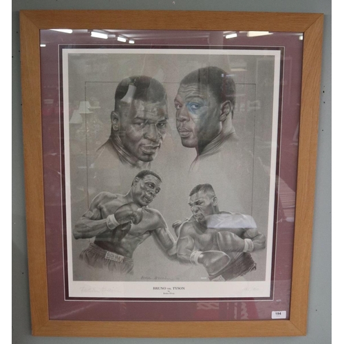 194 - Signed Ltd edition print of Bruno vs Tyson