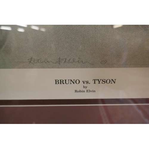 194 - Signed Ltd edition print of Bruno vs Tyson