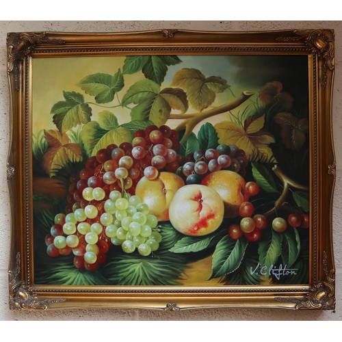 197 - Oil on board - Still life - Approx image size: 60cm x 49cm