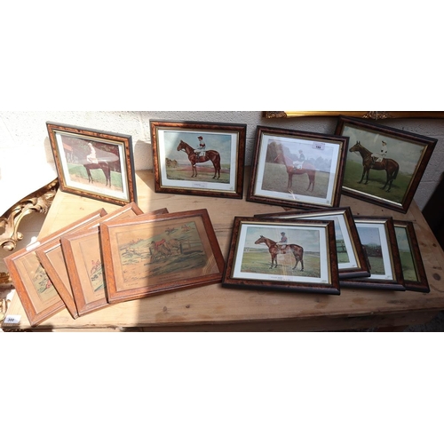 199 - Collection of horse racing and hunting prints